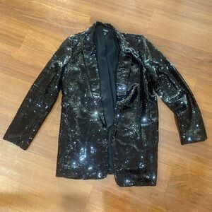 Sequin black blazer for going out and having a good time!
